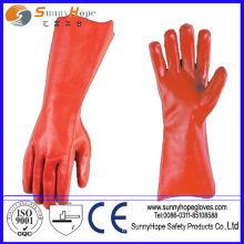 PVC Coated gauntlet chemical resistant gloves